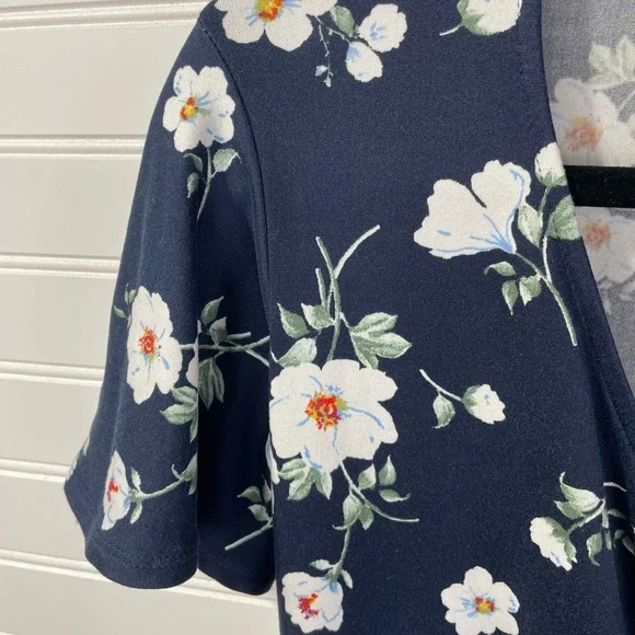 BCX Blue Floral Dress Large Women’s - Picture 7 of 8